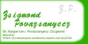 zsigmond povazsanyecz business card